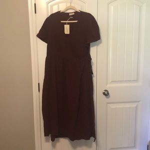 Burgundy wrap dress NWT size xxl